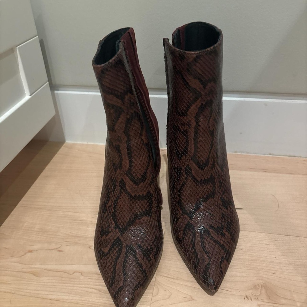 Geox Brown Snakeskin Ankle Boots
